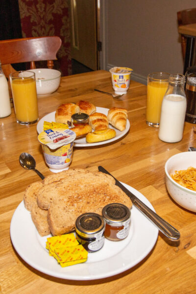 Continental Breakfast at the Old School Traditional Bed and Breakfast