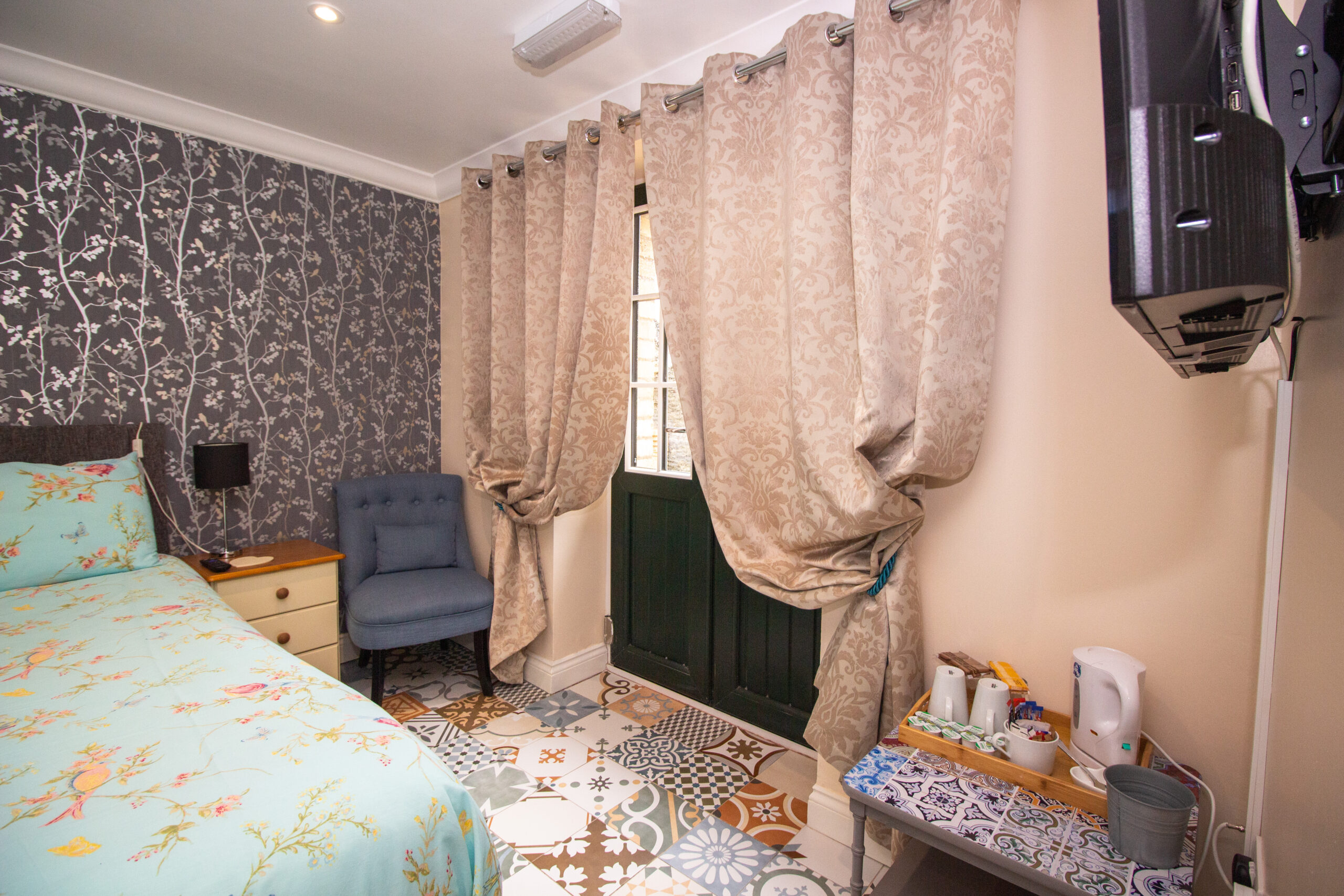 Beautiful drapes, plush rooms at the Old School Bed and Breakfast Pencader West Wales