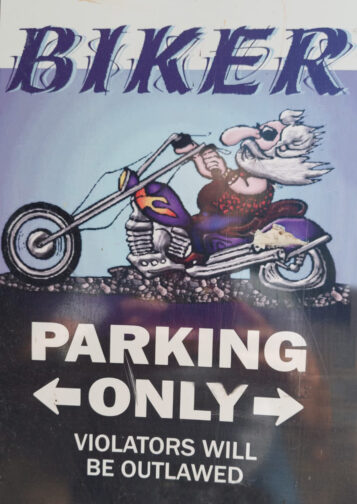 Biker Parking Only Sign!