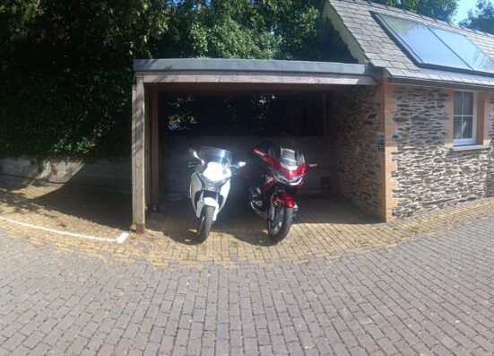 Secure Bike Parking at the Old School B and B in Pencader, Carmarthen, West Wales
